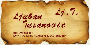 Ljuban Tušanović vizit kartica